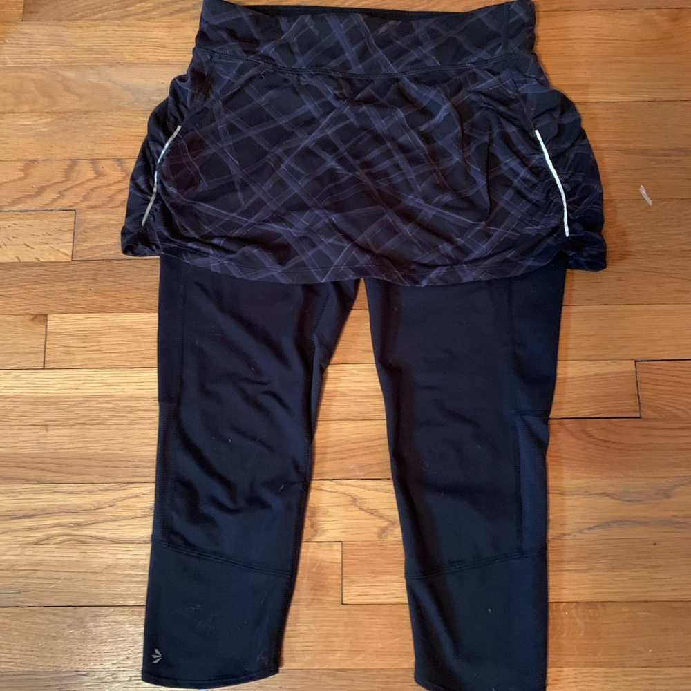 athleta legging snd skirt combo